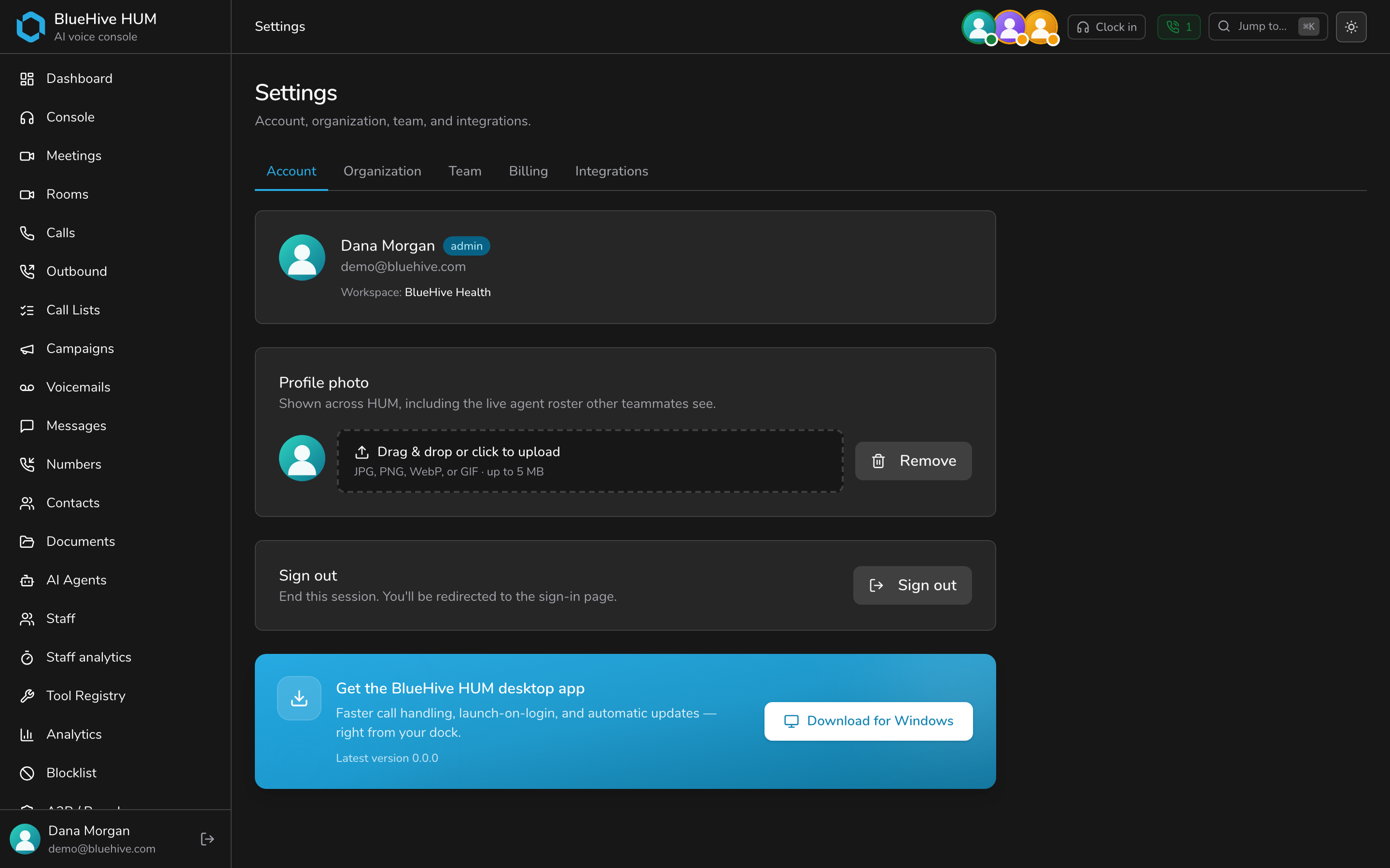 A refreshed settings experience — dark