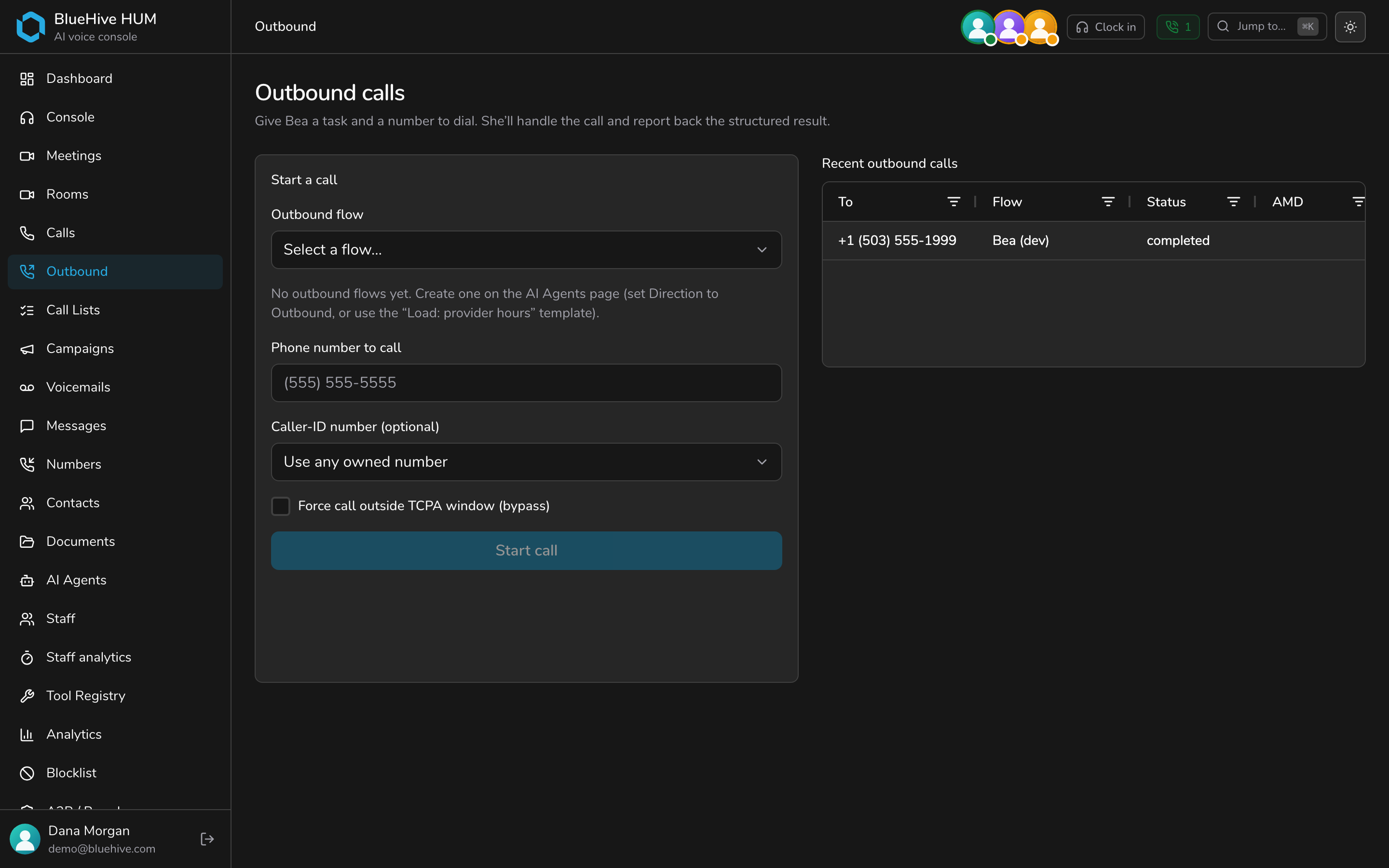 Outbound campaigns at scale — dark